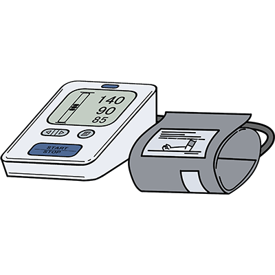 機械チェック、血圧・脈拍等の測定